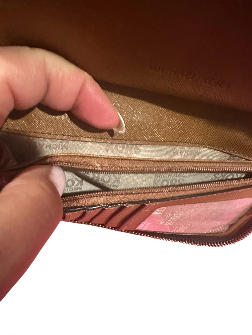 Michael Kors Jet Set Continental Wallet MK Signature Black Brown